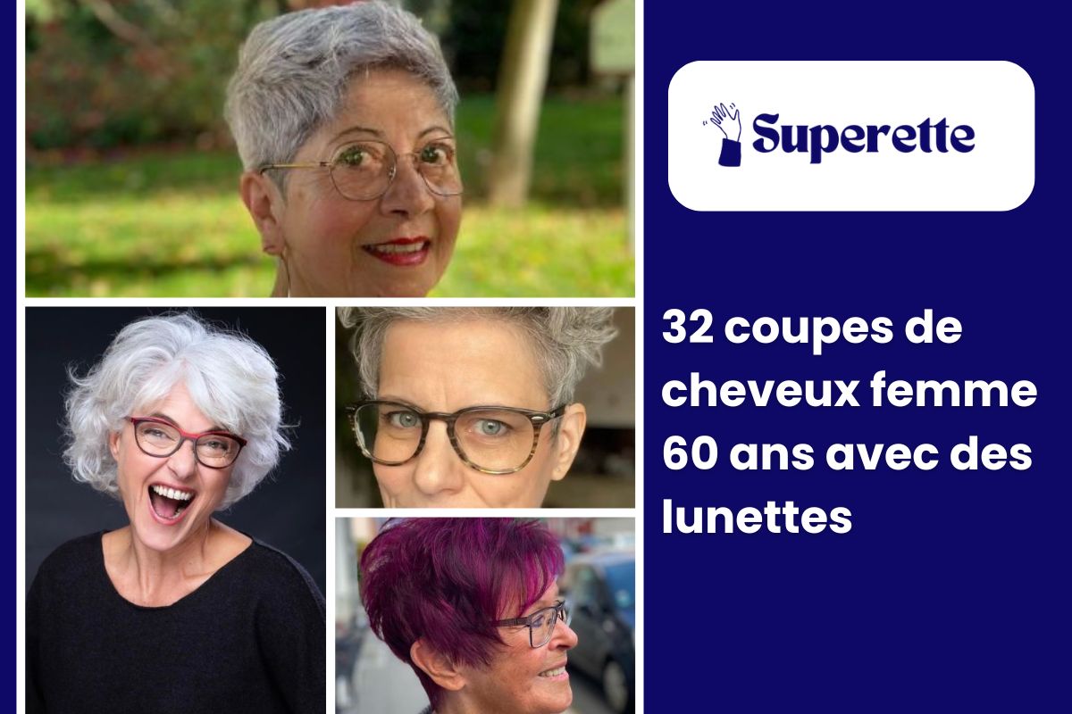 32 coupes de cheveux femme 60 ans avec lunettes