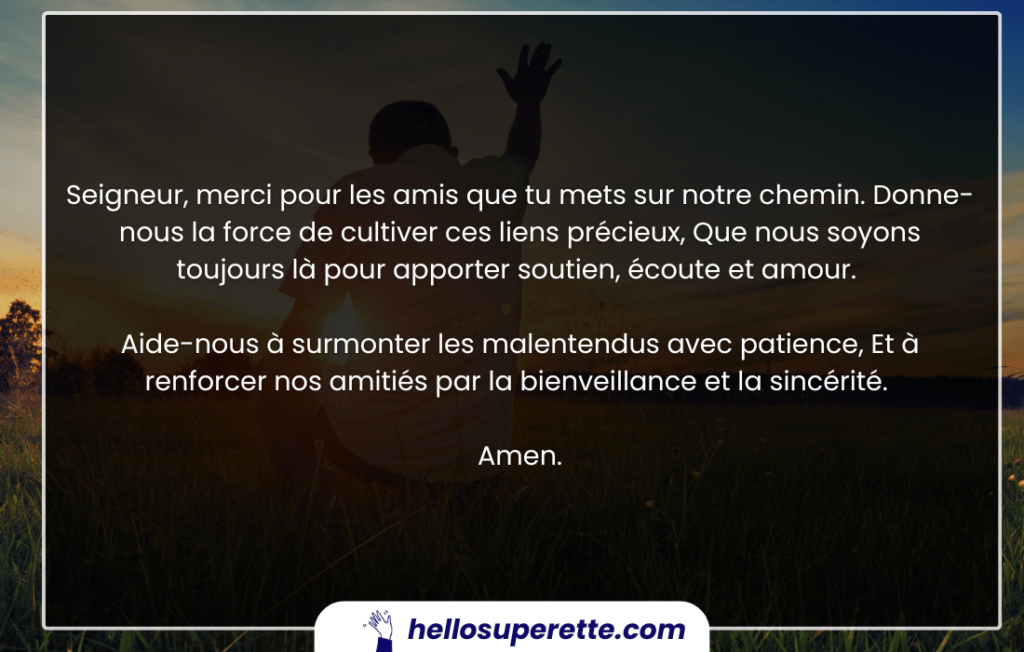 Prière pour l’amitié