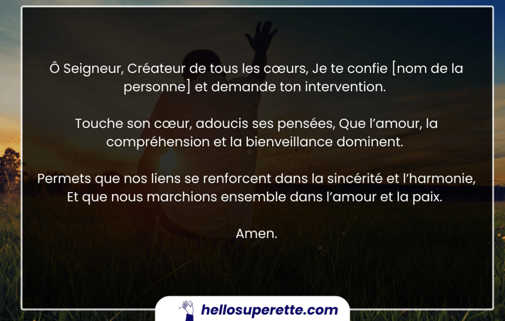 Prière pour toucher le cœur d’un être cher