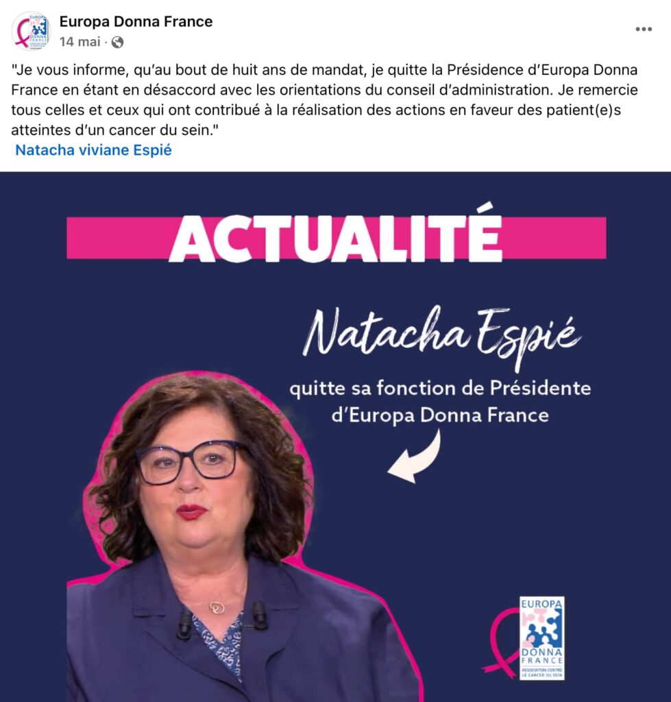 natacha espié quitte son mandat